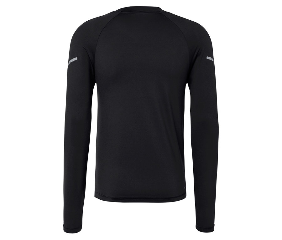 T-shirt noir à manches longues, vue de dos.