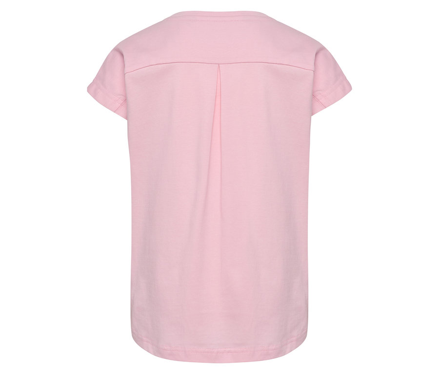 Vue arrière du t-shirt rose à manches courtes hummel® HMLJR Reg Big Bee.