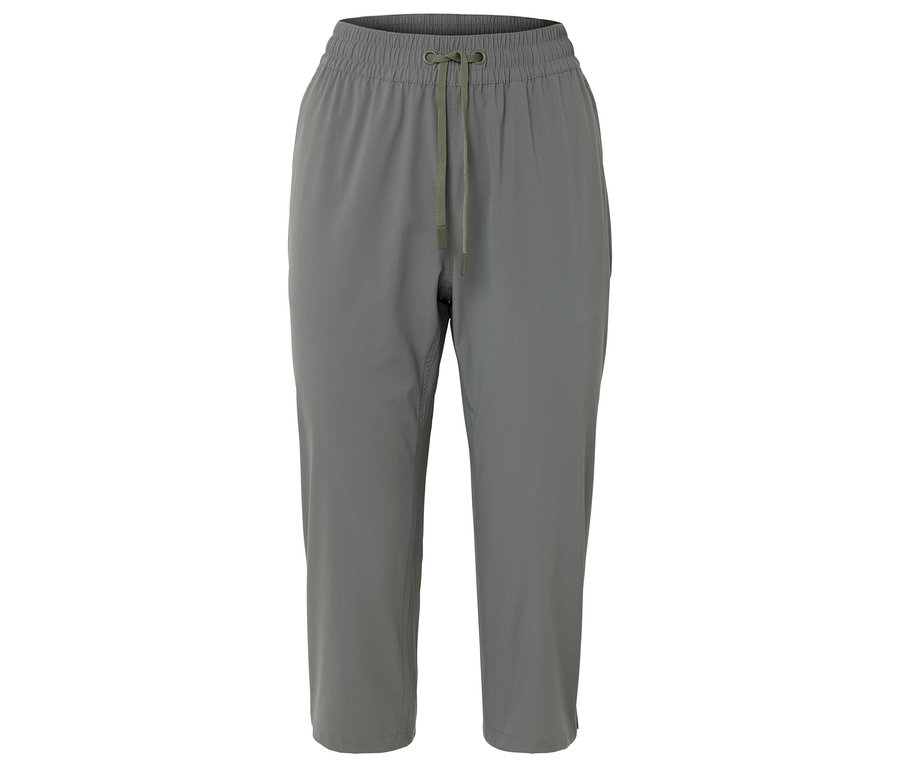 Pantalon de survêtement gris avec cordon de serrage.
