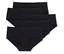 Cinq culottes noires pour femmes sont superposées, chacune avec un ruban au centre.