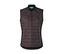 Gilet de course thermique marron avec imprimé léopard et fermeture éclair.