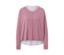 T-shirt de sport 2 en 1 rose à manches longues.