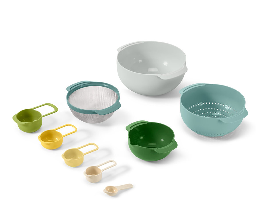 Ensemble de bols mélangeurs « Editions Nest™9 Plus » de Joseph Joseph de différentes couleurs.