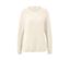 Pull en maille blanc crème.