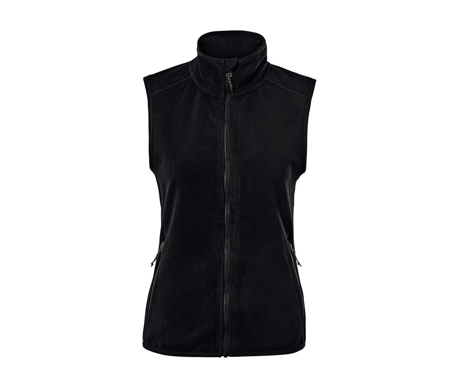 Gilet sans manches en polaire noir.