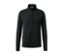 T-shirt technique thermique noir à manches longues avec fermeture éclair au niveau du cou.
