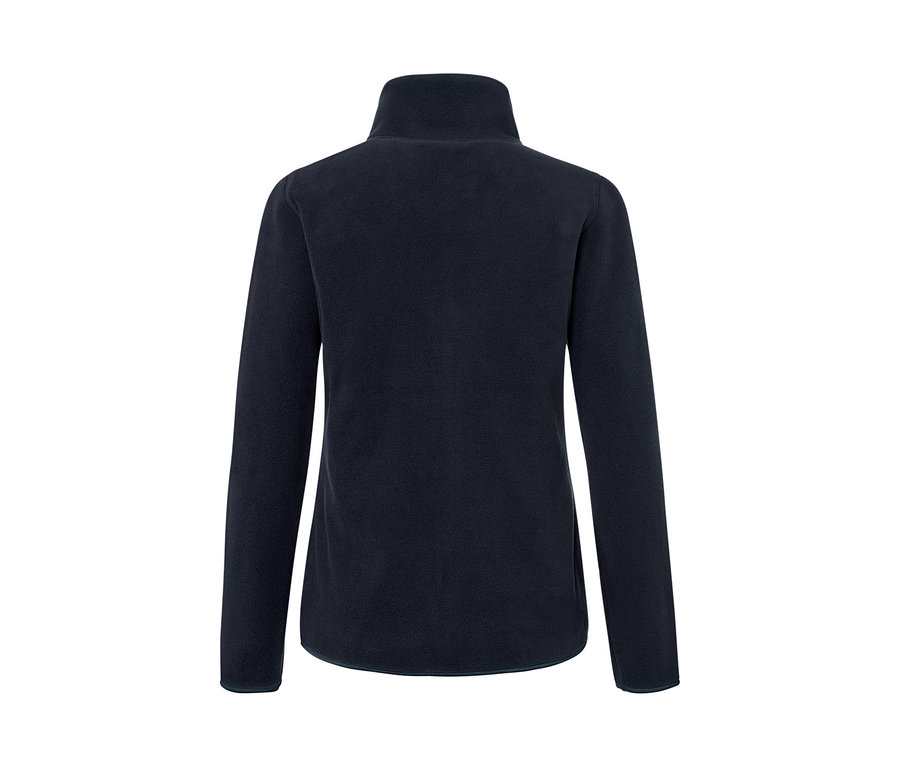 Veste en polaire bleu foncé à manches longues.