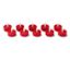 10 Bougies chauffe-plat en cire avec LED, rouge - Rouge