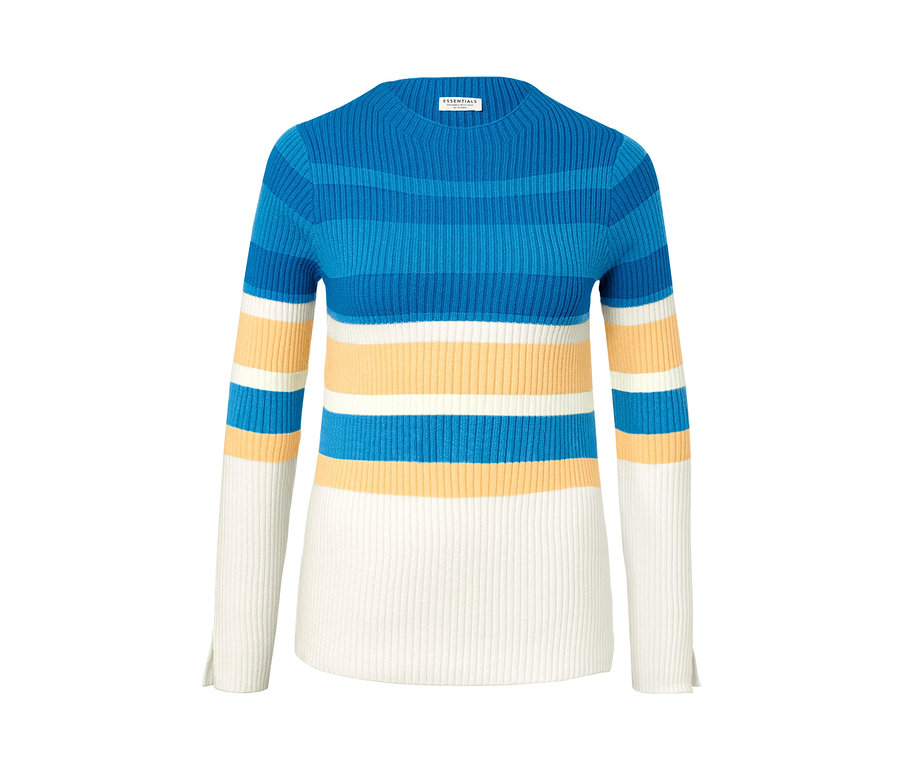 Pull rayé côtelé.