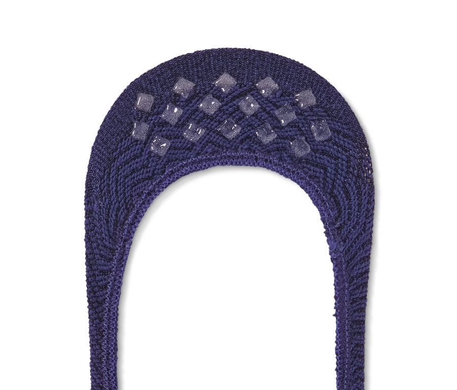 Vue détaillée de 2 paires de socquettes de sport bleues.