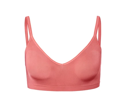 Soutien-gorge doux sans coutures abricot.