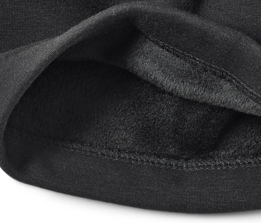 Vue détaillée d'un bonnet en sweat.