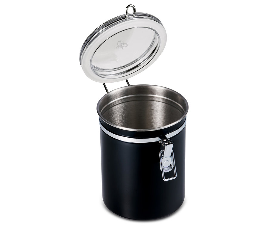 Boîte à arômes noire ouverte.