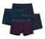 Quatre boxers bleu foncé, lot de 4, empilés les uns sur les autres.