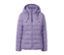 Veste surpiquée lilas avec capuche.