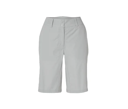 Short de cyclisme et de randonnée « Pro » gris isolé sur fond blanc.