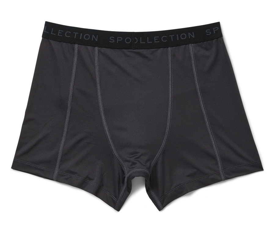 Boxer noir pour homme avec inscription Spoo Collection à la taille.