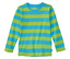Le t-shirt à rayures JAKO-O est turquoise et vert.