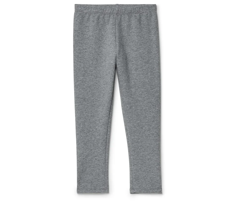 Un legging gris sur un fond blanc.
