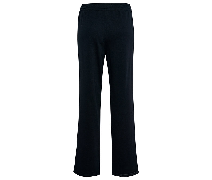 Vue arrière d'un pantalon de survêtement HUMMEL noir pour femme.