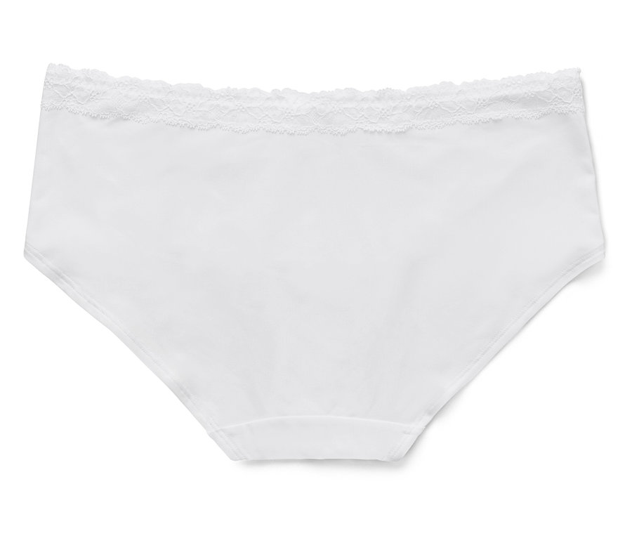 Culotte blanche pour femme avec dentelle à la taille.