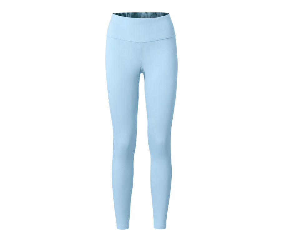 Legging de sport réversible bleu.