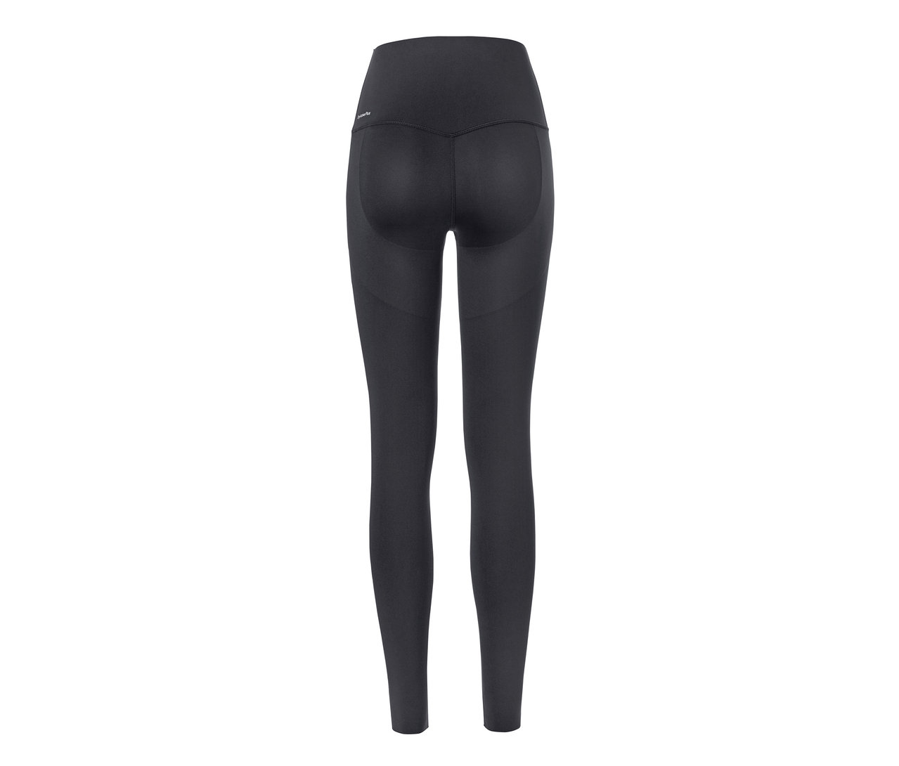 Collant de sport noir avec empiècement moulant, vue arrière.