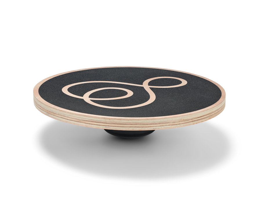 Un plateau d’équilibre noir et marron.