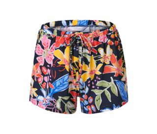 Bleu foncé à imprimé floral multicolore