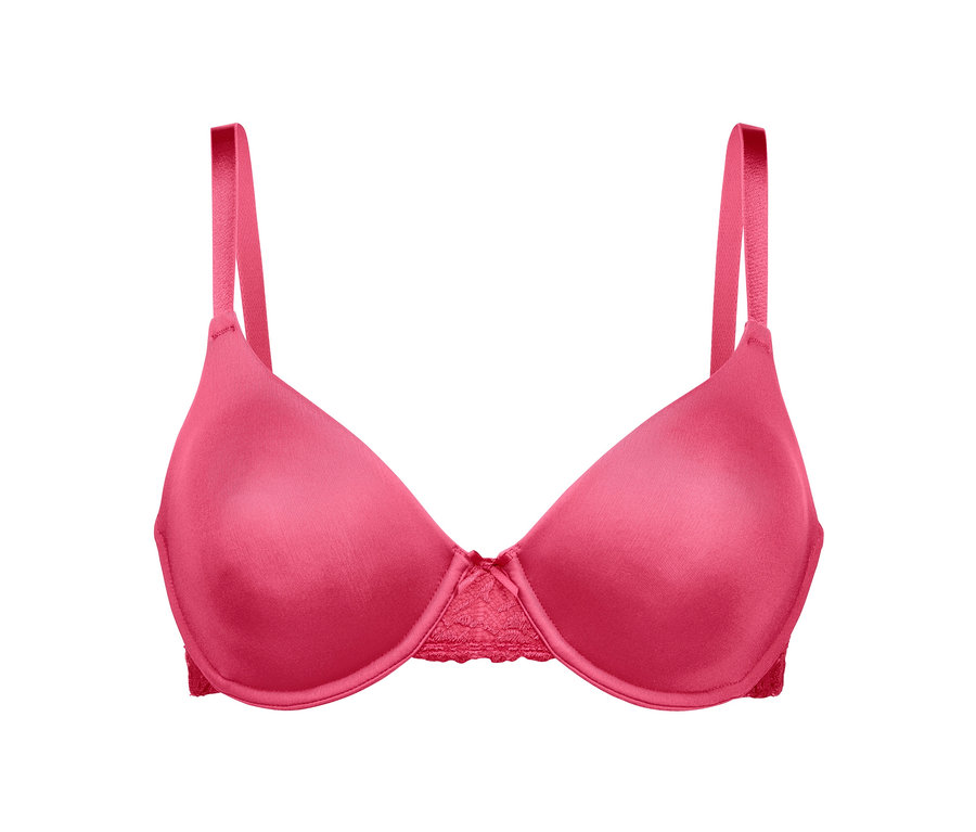 Soutien-gorge à armatures rose vif.