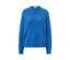 Pull en grosse maille bleu cobalt avec de la laine.