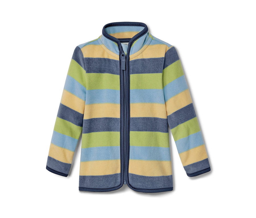 Jaquette en polaire rayée pour enfant.
