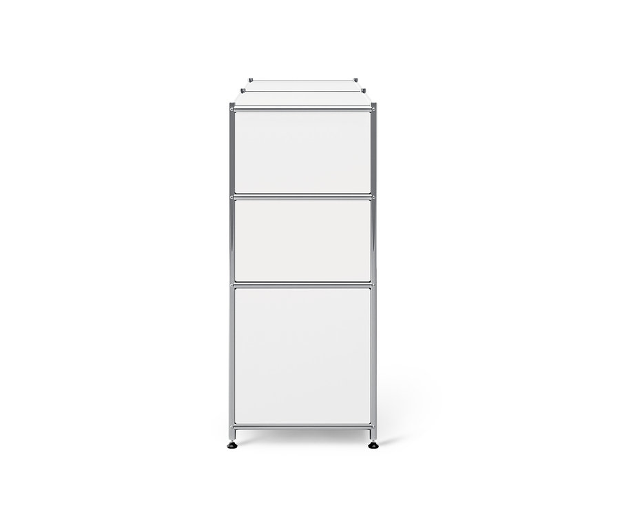 Commode en métal blanc « CN3 » avec 6 tiroirs.