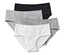 1x blanc, 1x noir, 1x gris chiné-blanc à rayures, 1x gris chiné