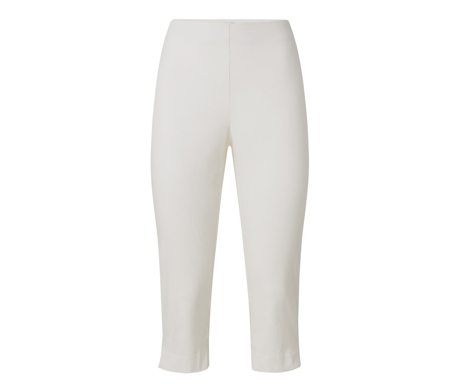 Pantalon 3/4 stretch blanc.