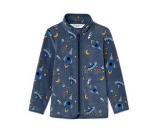 Bleu foncé à imprimé intégral astronaute multicolore
