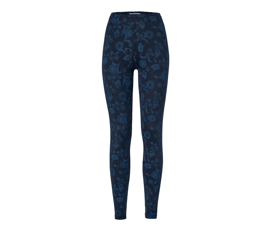 Legging à imprimé floral bleu marine.