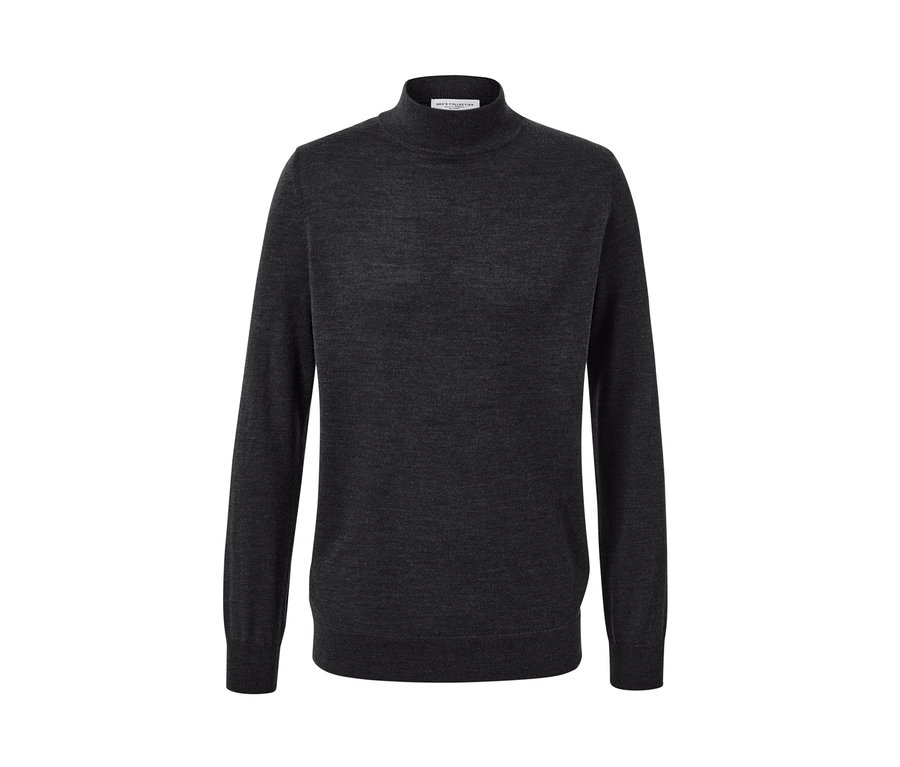 Pull anthracite en laine mérinos.