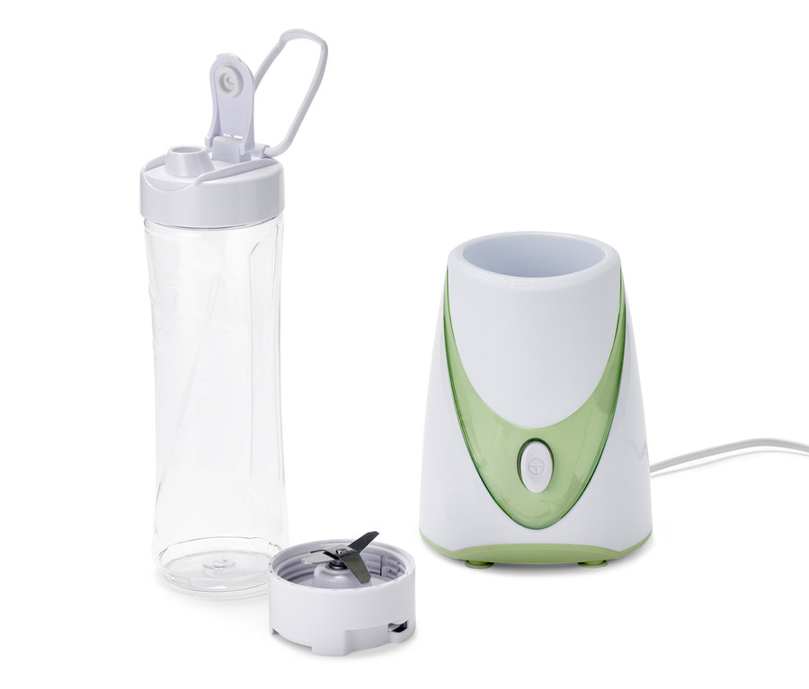 Machine à smoothies, 250 W, avec récipient et accessoire de coupe.