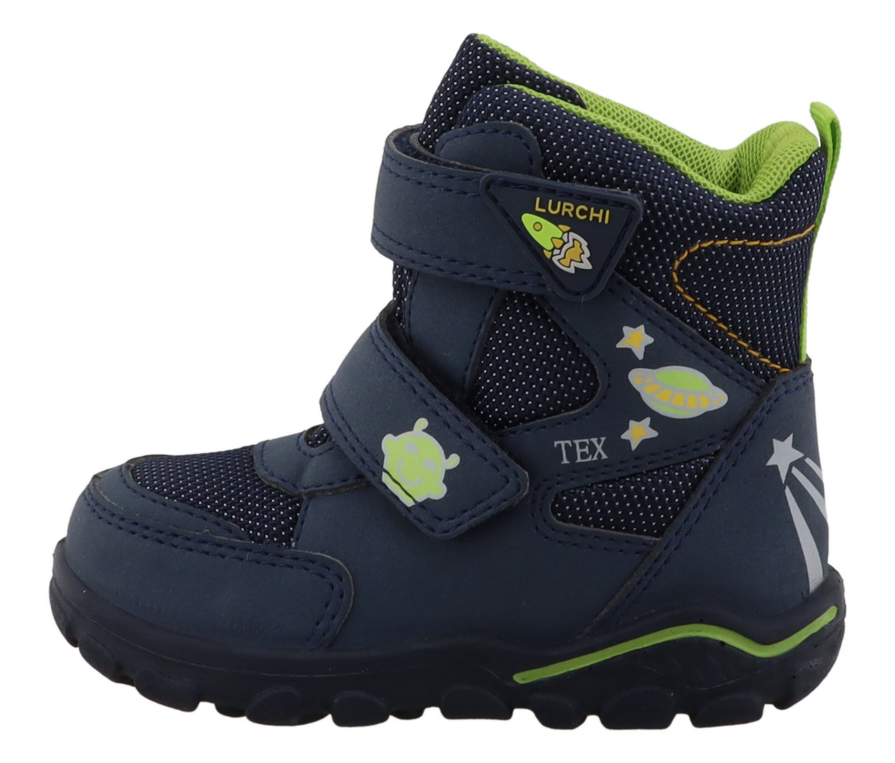 Botillons bleus LURCHI »Kojo-TEX« avec motif spatial.