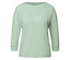 T-shirt avec détails côtelés Street One, vert sauge