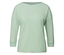 T-shirt avec détails côtelés Street One, vert sauge