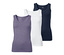 1x bleu foncé, 1x mauve foncé chiné, 1x blanc
