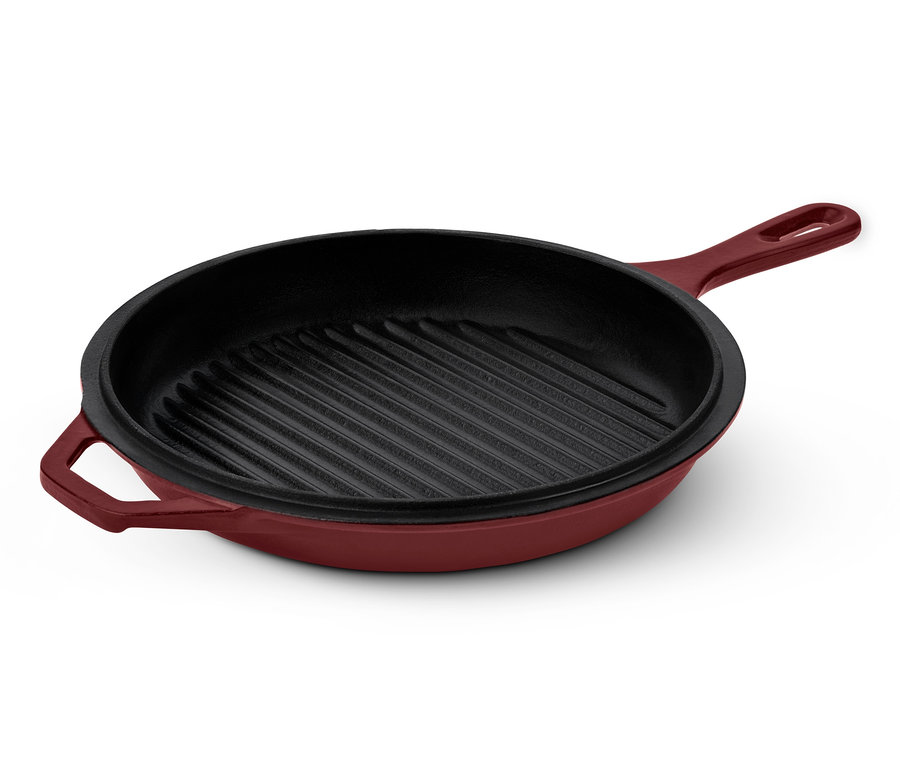 Une 2 en 1: casserole et poêle en fonte.