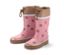 Bottes en caoutchouc, à pois - Rose à pois marron