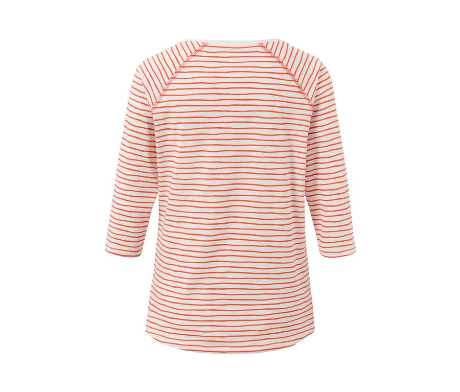 T-shirt manches 3/4 à rayures.