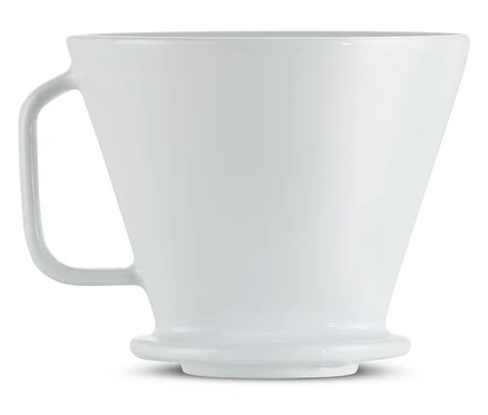 Filtre à café manuel blanc, taille 4.