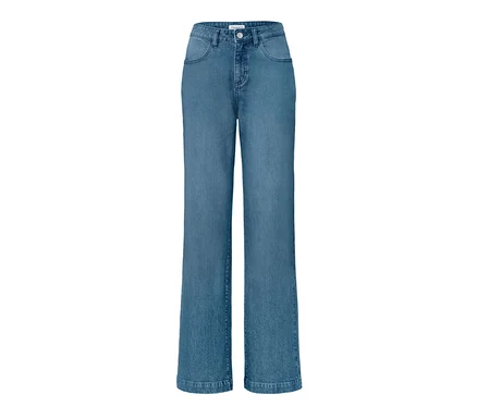 Un jean bleu Palazzo coupe « Neni ».