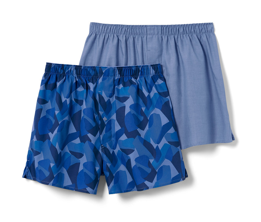 Deux boxers tissés.