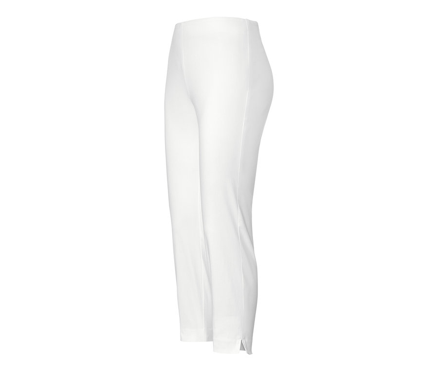 Pantalon stretch 7/8 blanc.
